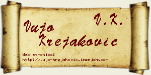 Vujo Krejaković vizit kartica